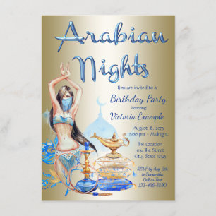 Convites de Aniversário para Evento de Noites Árab
