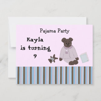 Convites de Aniversário para Festa de Pijamas