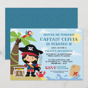 Convites de Aniversário para Festa de Pirata Menin