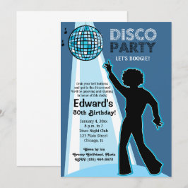 Convites de Aniversário para Festa Disco
