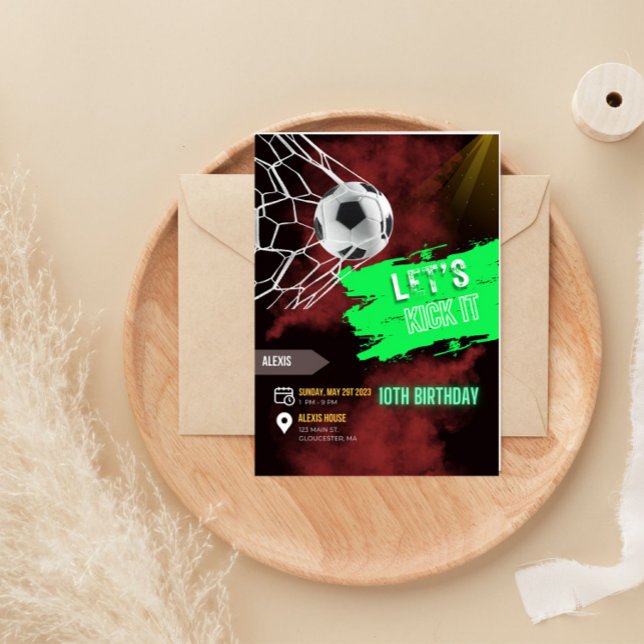 Convites de aniversário para futebol, Convite para (Criador carregado)