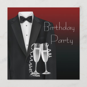 Convites de Aniversário para Homens com Smóquin Pr