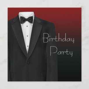 Convites de Aniversário para Homens com Smóquin Pr