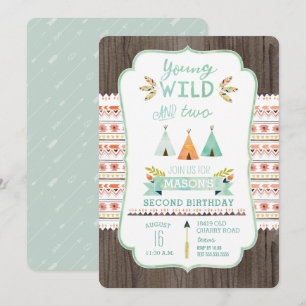 Convites de Aniversário para Jovens, Selvagens e T