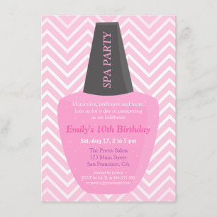 Convites de Aniversário para Meninas com Salão de