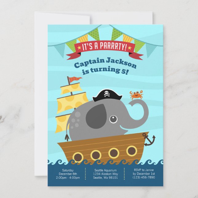 Convites de Aniversário para Meninos (Frente)