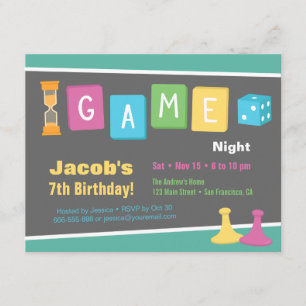 Convites de Aniversário para Noite de Jogo de Tabu