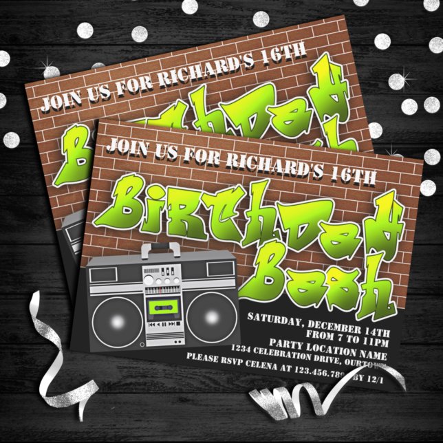 Convites de Aniversário para Salto de Hip na Escol (Criador carregado)