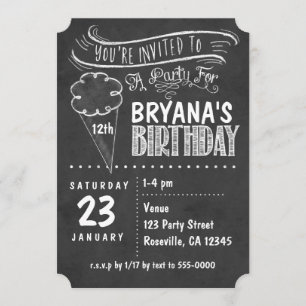 Convites de aniversário para Sorvetes