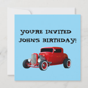 CONVITES DE ANIVERSÁRIO PERSONALIZADOS DE CARRO VE