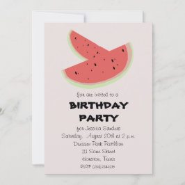 Convites de Aniversário Personalizados de Melancia