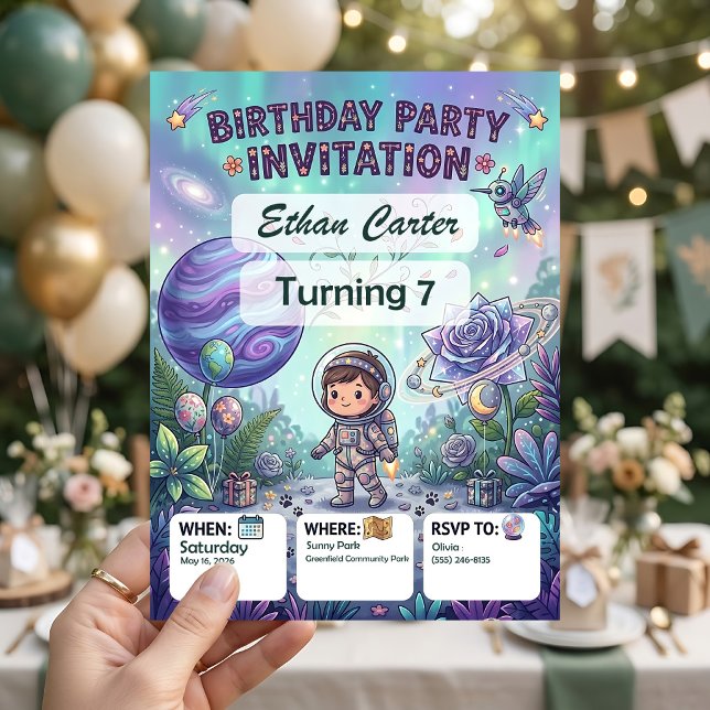 Convites de Aniversário Personalizados de STEM (Criador carregado)