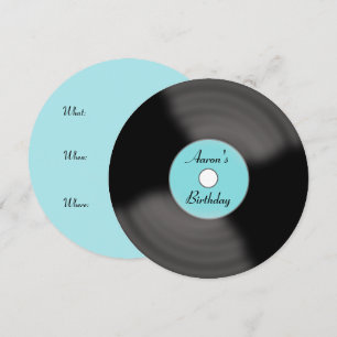 Convites de aniversário personalizados em vinil re