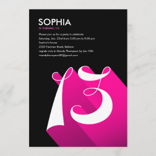 Convites de aniversário Pop modernos