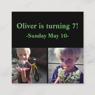 Convites de aniversário quadrados (pacote de 100)