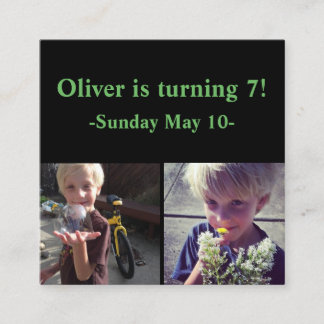 Convites de aniversário quadrados (pacote de 100)