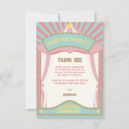 Convites de aniversário Retro Carnaval Rosa Rosa