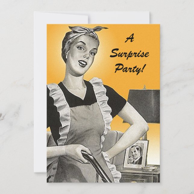 Convites de aniversário Revintage Retro Surprise (Frente)