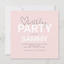 Convites de Aniversário Rosa Online