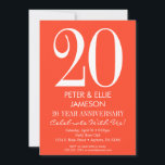 Convites de Aniversário Simples e Branco Laranja<br><div class="desc">Um convite simples e moderno para o aniversário de laranja e branco. Perfeito para aniversários de marcos como 5,  10º,  15,  20,  25,  35º,  45º,  45º,  50º,  55º,  60º... ou a qualquer ano!</div>