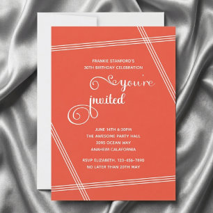 Convites de Aniversário Simples e Elegantes Modern