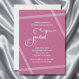 Convites de Aniversário Simples e Elegantes Modern