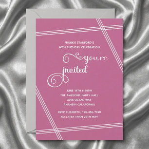Convites de Aniversário Simples e Elegantes Modern