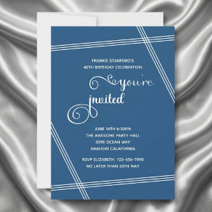 Convites de Aniversário Simples e Elegantes Modern
