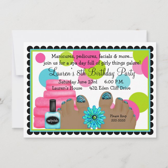 Convites de aniversário SPA (Frente)
