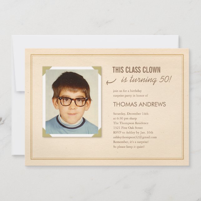 Convites de aniversário Surpresa de Fotos Engraçad (Frente)