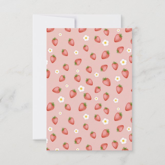 Convites de Aniversário Temáticos de Morango da Be (Verso)