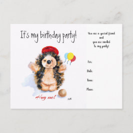Convites de aniversário "The Little Hedgehog"