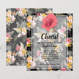 Convites de Aniversário Tropicais de Abacaxi Econô