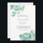 Convites de aniversário tropical online<br><div class="desc">Celebre com estilo estes convites de aniversário online, perfeitos para uma festa de praia tropical ou luau de verão! Este convite de aniversário adulto apresenta o nome do convidado de honra em um script manuscrito chic, combinado com os detalhes do evento em uma fonte de cinza de carvão eterno, se...</div>