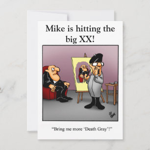 Convites de aniversário XX engraçados