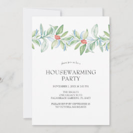 Convites de Aquecimento de Casa Natal em Aquarela