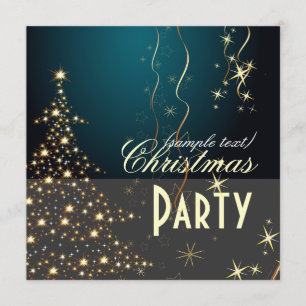 Convites de Árvore de Natal Brilhante / Festa