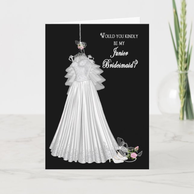 CONVITES DE ASSISTENTE BRIDAL - JUNIOR BRIDESMAID (Frente)
