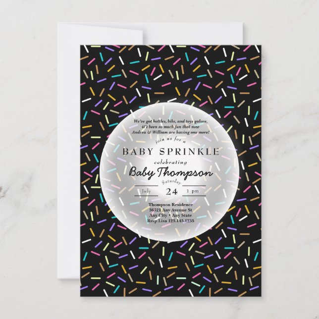 Convites de Baby Sprinkle (Frente)