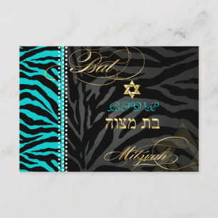 Convites de Bat Mitzvah/DIY Cor Aqua da PixDezines