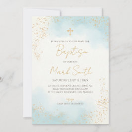 Convites de batismo Menino & Menino