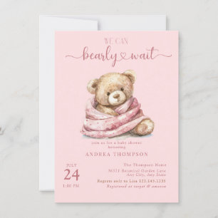 Convites De Bebê De Urso De Corte Bonito