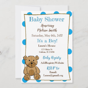 Convites De Bebê Do Ursinho De Teddy