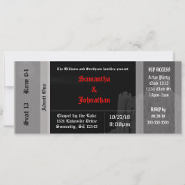 Convites de Bilhete de Casamento no Castelo de Vam