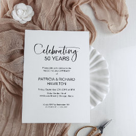 Convites de Bodas de Ouro de 50 anos Chic