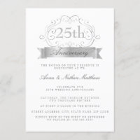 Convites de Bodas de Prata 25º Aniversário de Casa