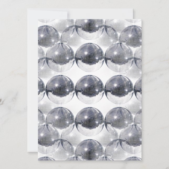 convites de bola de discoteca (Frente)