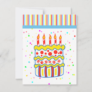 Convites de Bolo de Aniversário