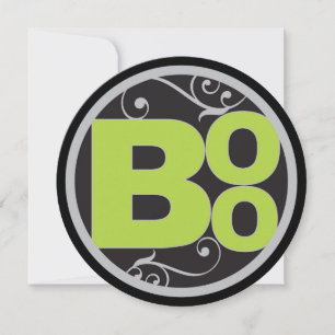 Convites de Boo Halloween decorativos redondos
