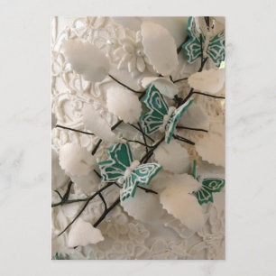 Convites de borboletas verdes